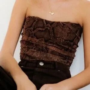 Zara Cropped Cheetah Bustier